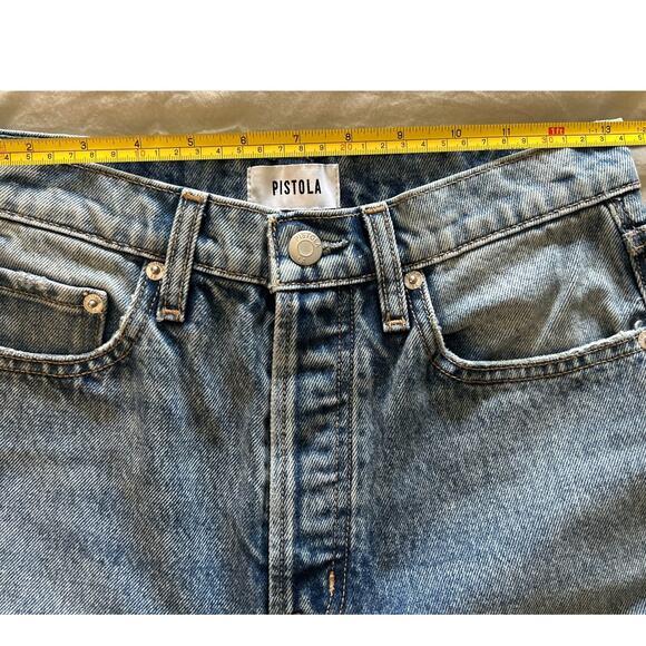 Revolve Pistola Cassie Crop High Rise Straight Button Fly Fairside Vintage Sz 26 - Picture 7 of 12